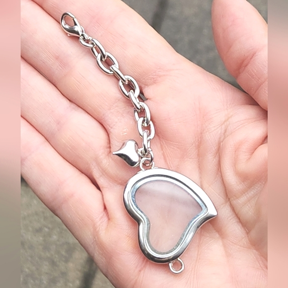 Anthropologie Stainless Steel Heart Locket Charm/Ornament RARE - Picture 2 of 4